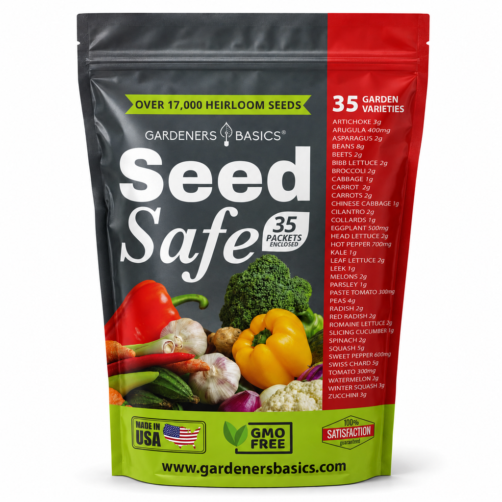 Gardeners Basics Seed Safe Survival Seed Kit - 35 Variety Pack