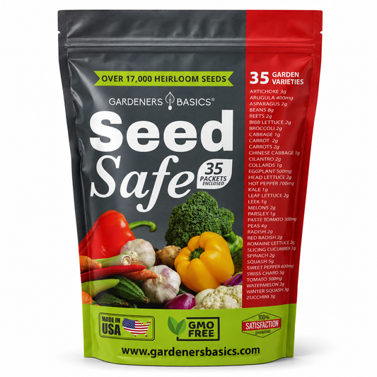 Gardeners Basics Seed Safe Survival Seed Kit - 35 Variety Pack