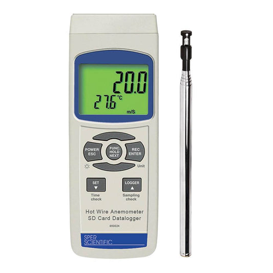 Sper Scientific Direct Hot Wire Anemometer SD Card Logger