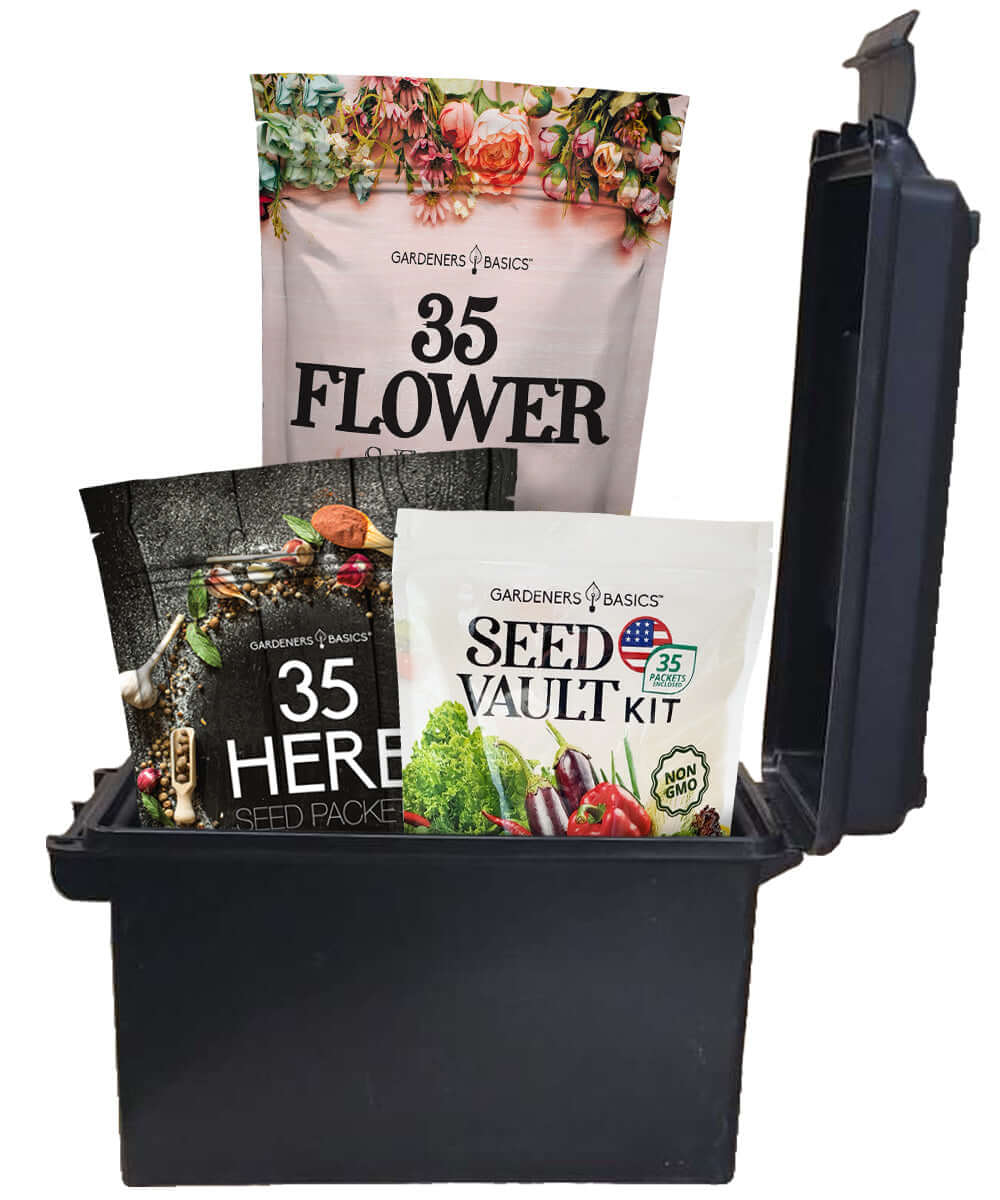 Gardeners Basics Gardening Seeds Kit - 105 Varieties of Vegetable, Fruit, Herb, and Flower Seeds