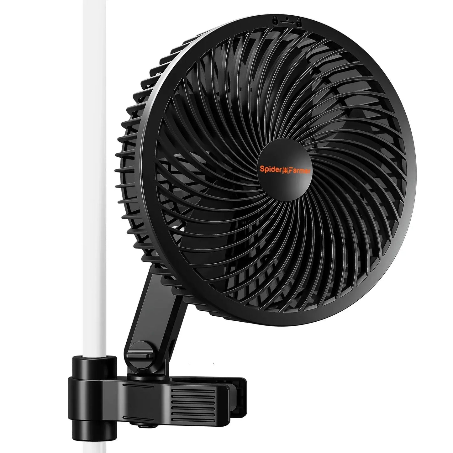 Spider Farmer 6" clip fan for grow tents, features adjustable speed for optimal air circulation.