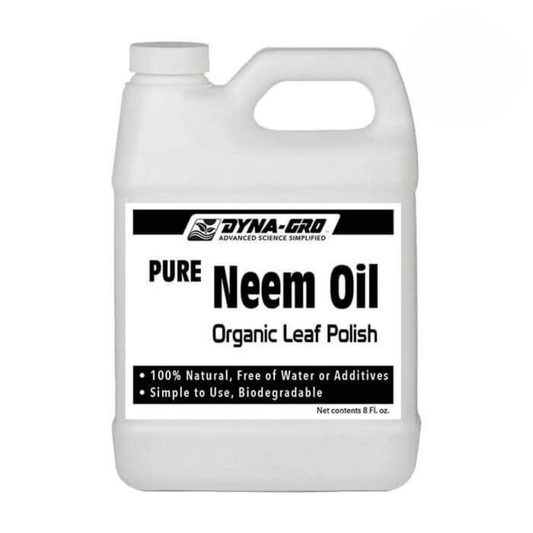 Dyna-Gro Neem Oil Leaf Polish 1 Gallon jug for natural leaf shine, 100% organic and biodegradable formula, ideal for photosynthesis.