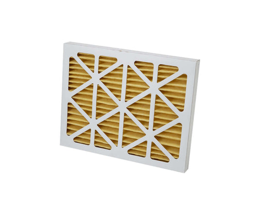 Quest MERV 11 standard pleat air filter, 16" x 20" x 2", designed for high air quality and compatibility with various Quest models.