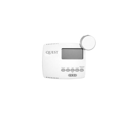 Quest DEH 3000 Digital Control Humidistat Sensor with display and control buttons for moisture management.