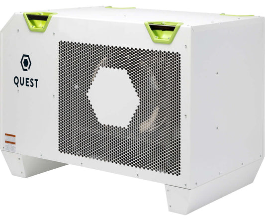 Quest 506 High-Efficiency Dehumidifier showcasing robust design and advanced air filtration technology.