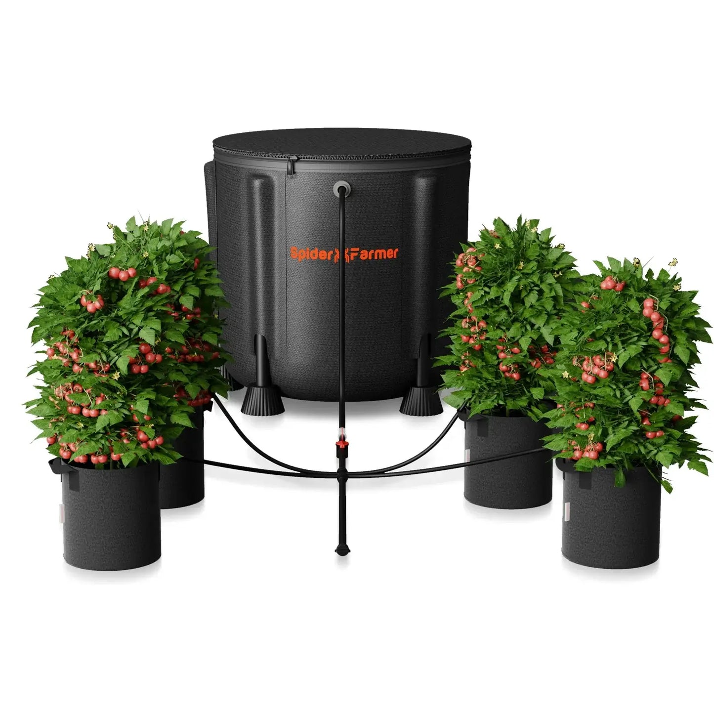 Spider Farmer Automatic Drip Irrigation System with water pump and 8 drip emitters for healthy plant care.