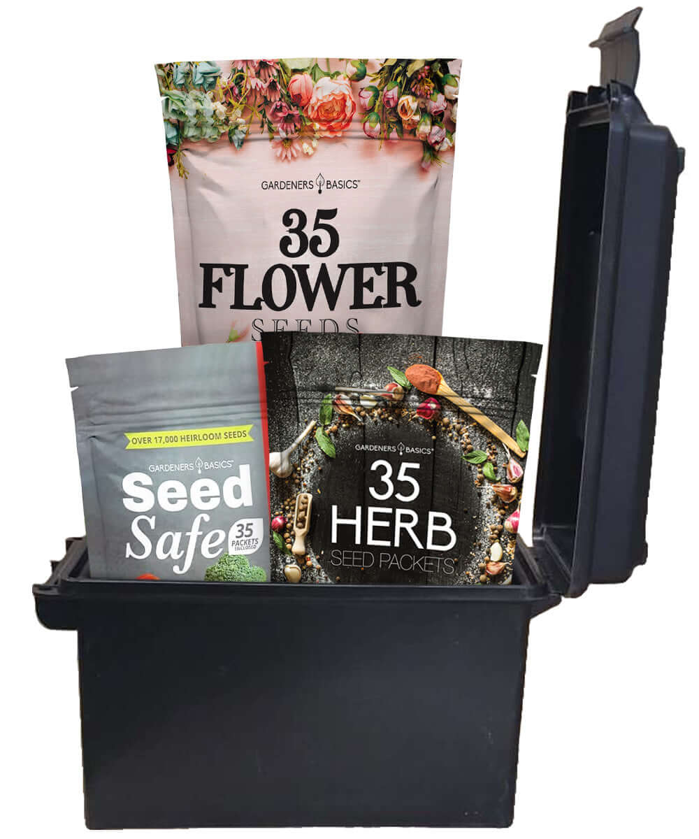 Gardeners Basics Bug Out Bag Seed Kit: 105 Varieties of Survival Seeds, Herbs, and Wildflowers