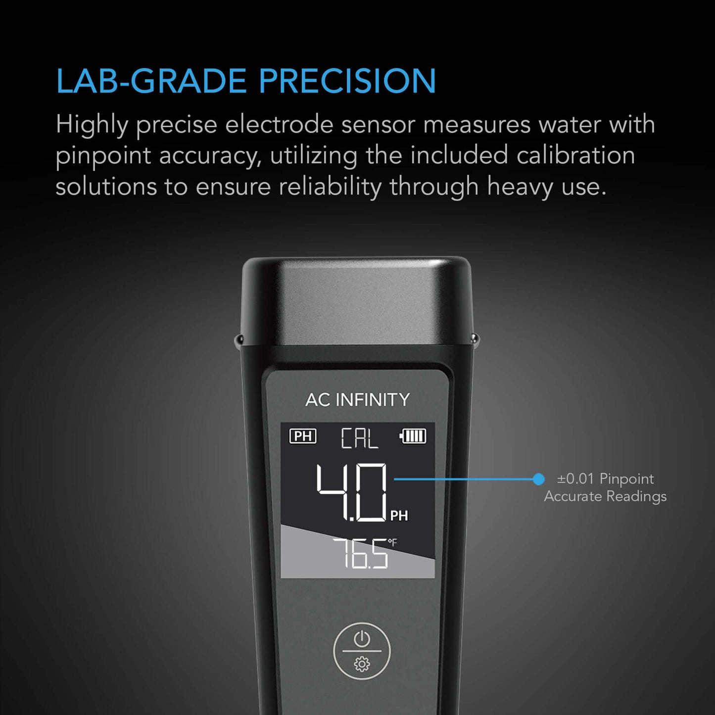 AC Infinity Hydroponic Meter PRO Kit, All-in-One pH Pen, Interchangeable Probe