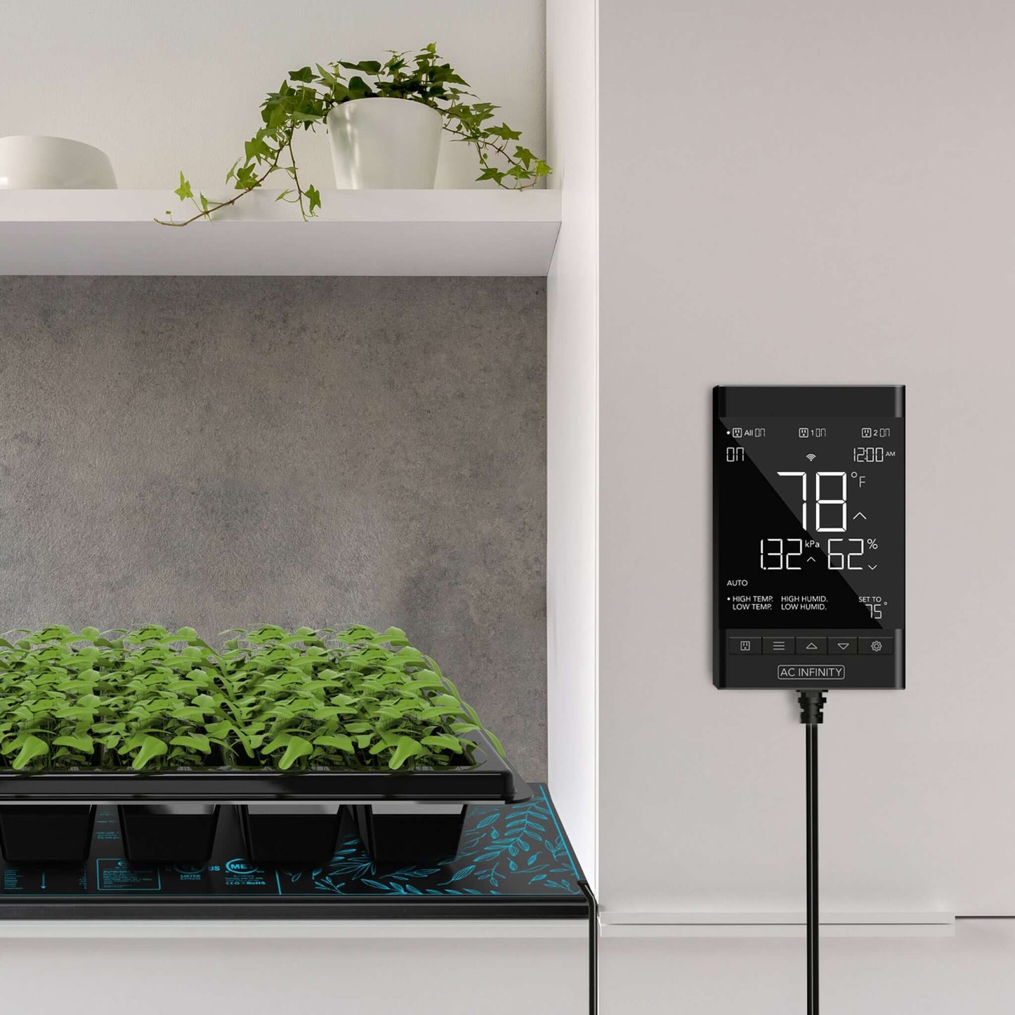 AC Infinity CONTROLLER 79 PRO, Independent Programs for Two Devices, Dynamic VPD, Temperature, Humidity, Scheduling, Data App, Bluetooth + WiFi