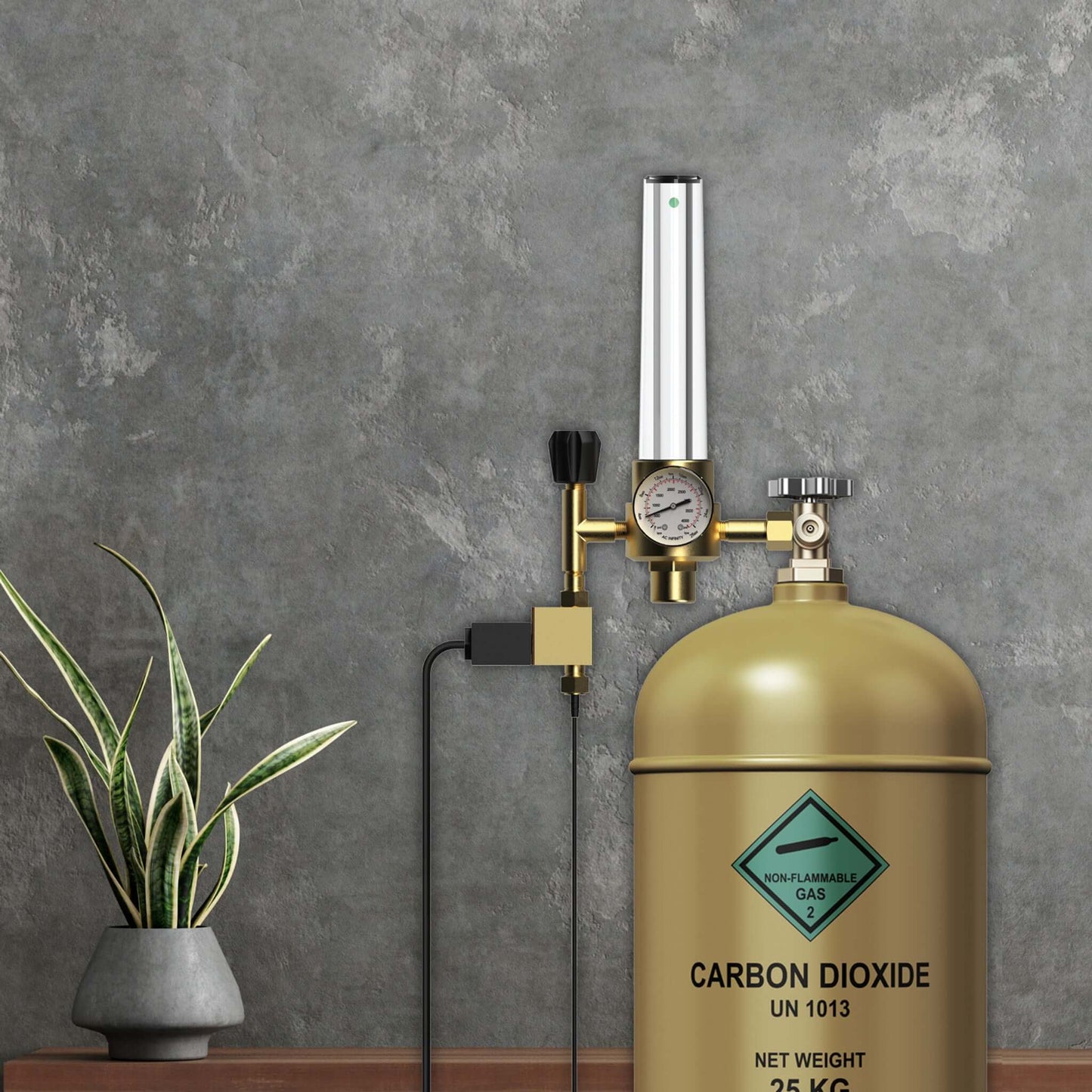 AC Infinity CO2 Regulator, Carbon Dioxide Monitor with Solenoid Valve and Gas Flow Meter
