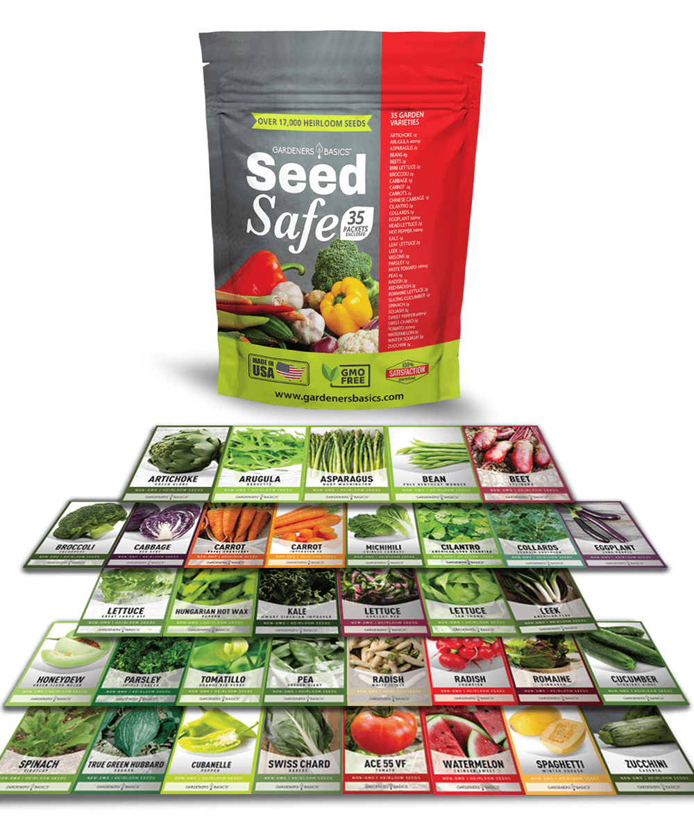 Gardeners Basics Seed Safe Survival Seed Kit - 35 Variety Pack