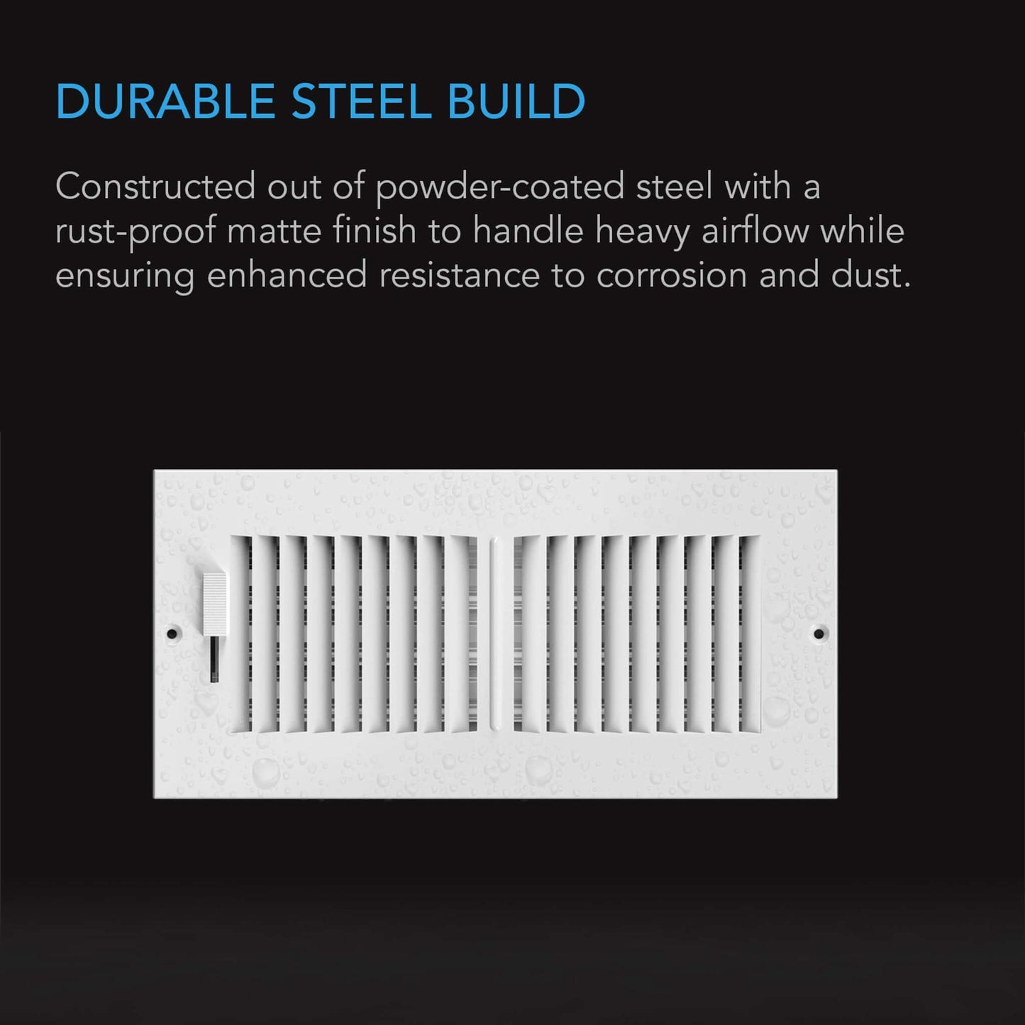 AC Infinity Register Ventilation Grille 4" x 12", White