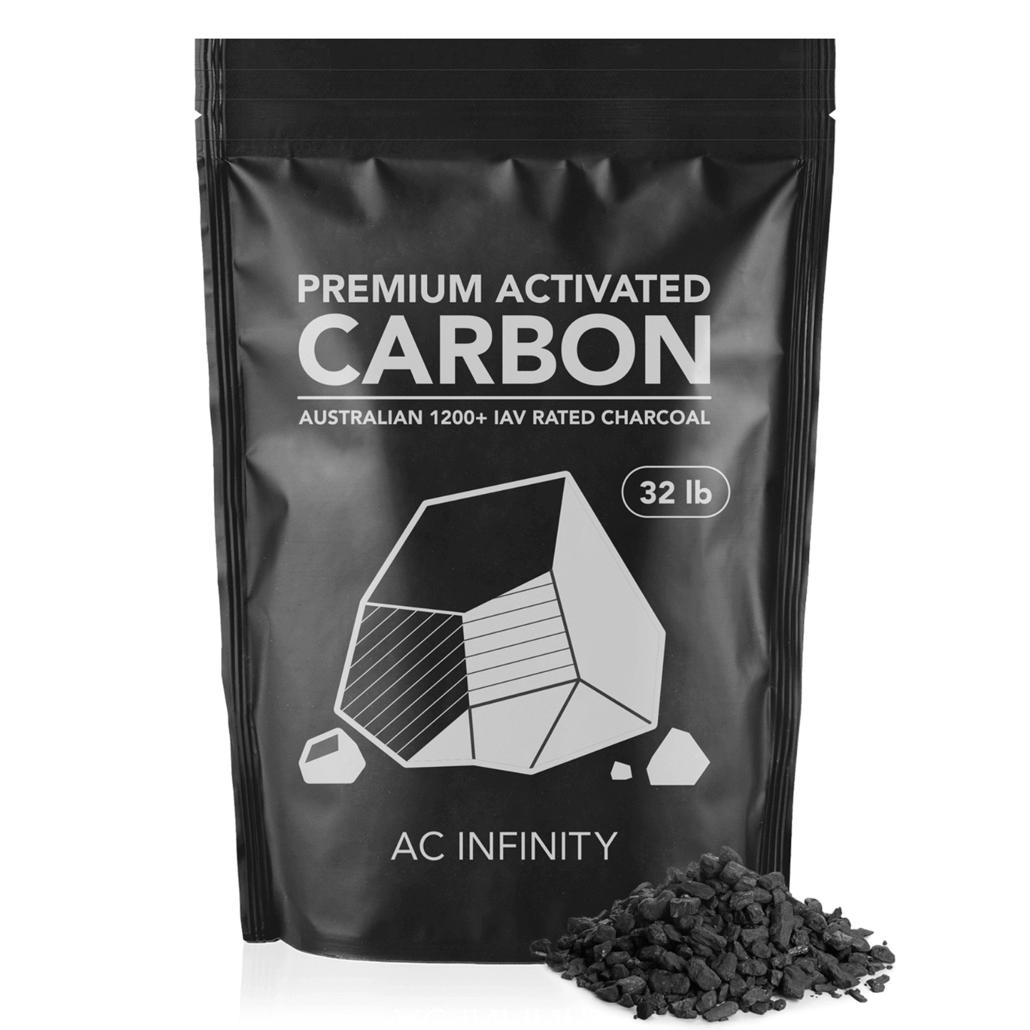 AC Infinity Activated Carbon Refill 32 lb with Australian Charcoal for Air Filtering and Odor Removal