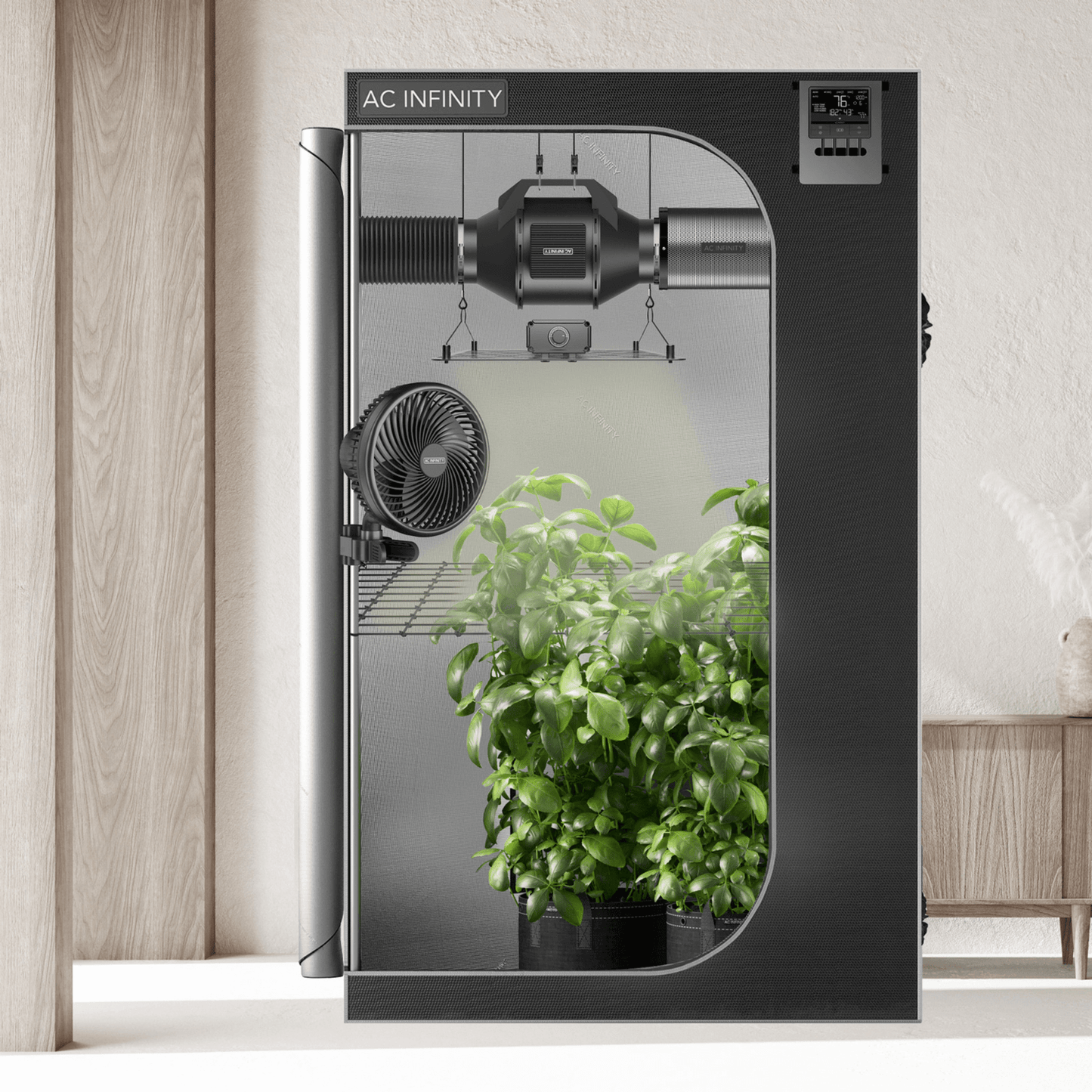 AC Infinity Advance Grow Tent System 2x2, 1-Plant Kit, Integrated Smart Controls to Automate Ventilation, Circulation, Full Spectrum LED Grow Light AC-PKB22 Kits