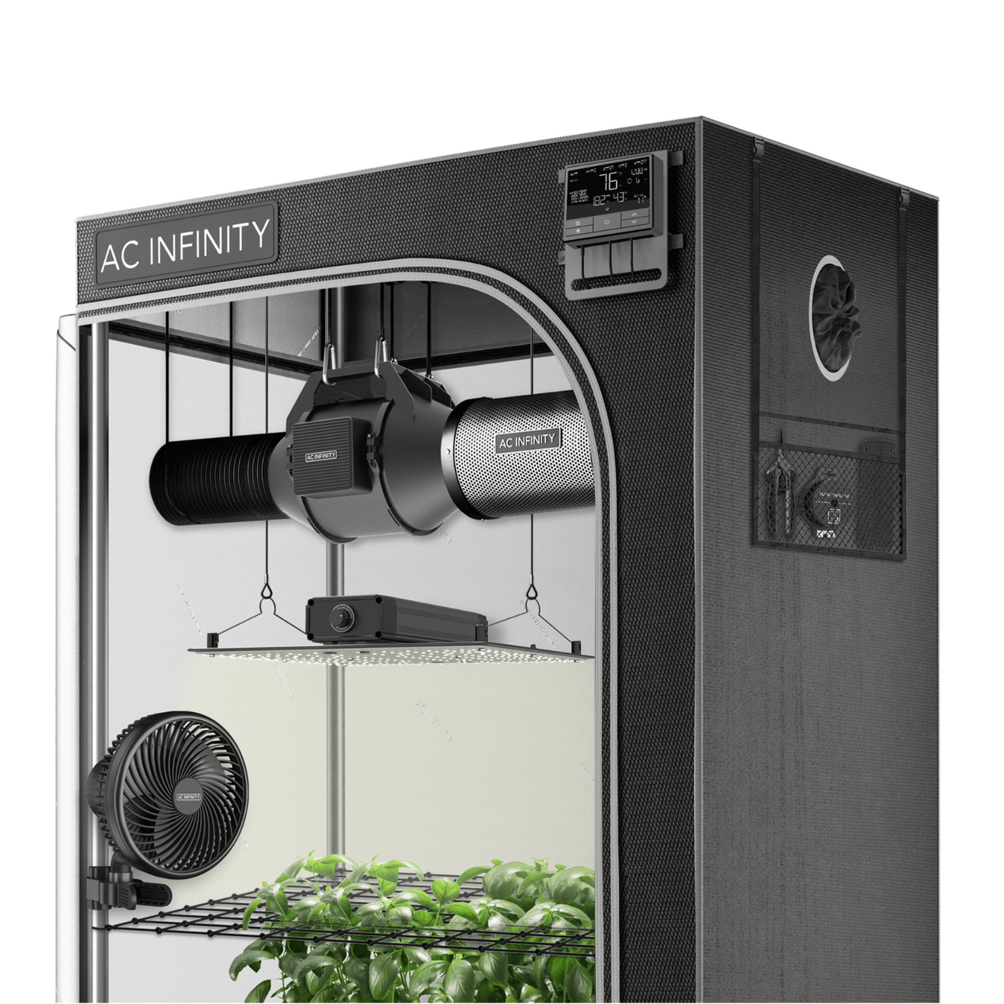 AC Infinity Advance Grow Tent System 2x2, 1-Plant Kit, Integrated Smart Controls to Automate Ventilation, Circulation, Full Spectrum LED Grow Light AC-PKB22 Kits