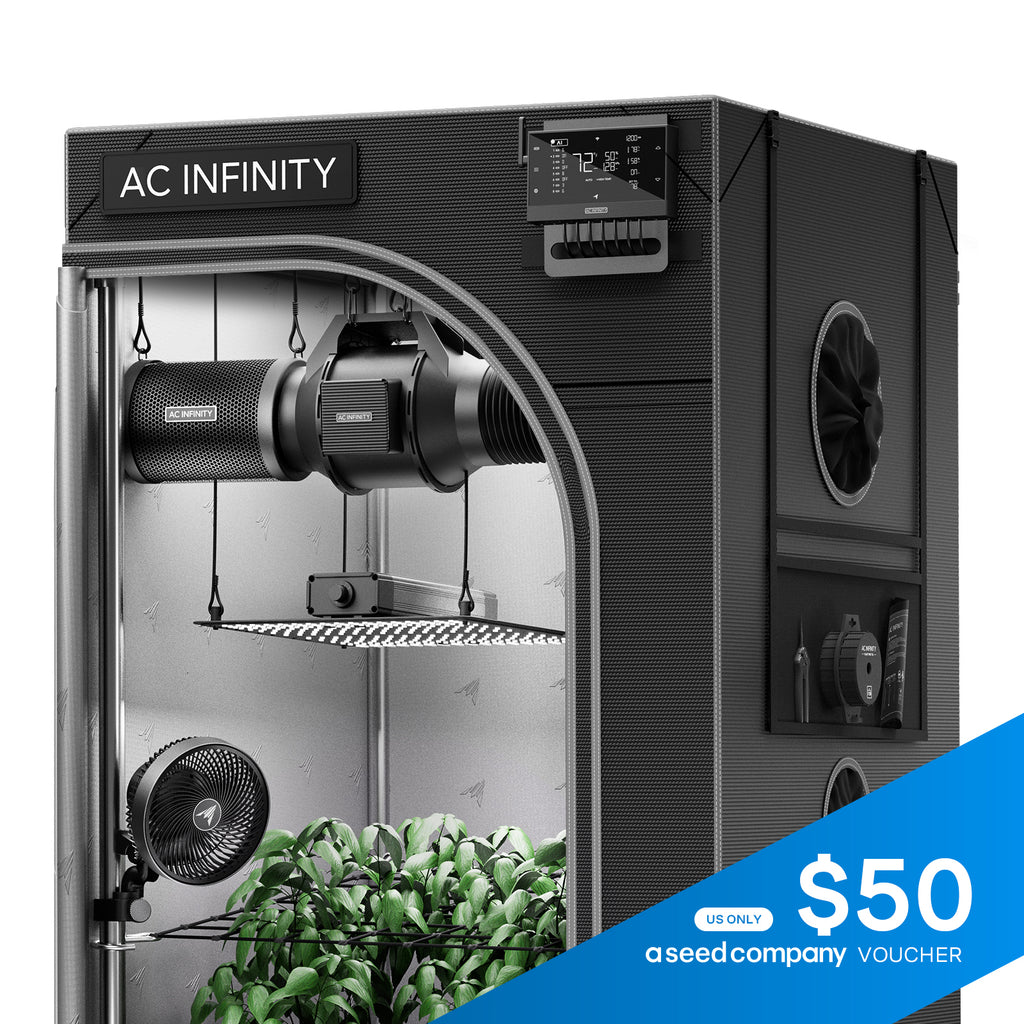 AC Infinity Advance Grow Tent System 2x4 2-Plant Kit Integrated Smart