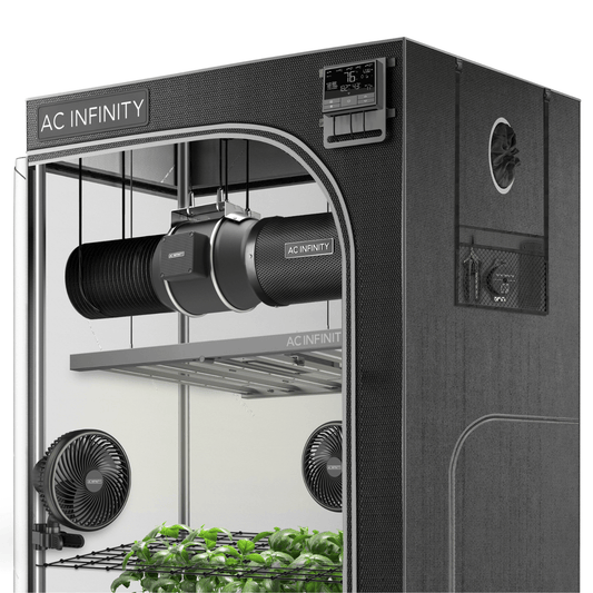 AC Infinity Advance Grow Tent System PRO 4x4, 4-Plant Kit, WiFi-Integrated Controls to Automate Ventilation, Circulation, Full Spectrum LM301H EVO LED Grow Light AC-PKC44 Grow Tent Kits