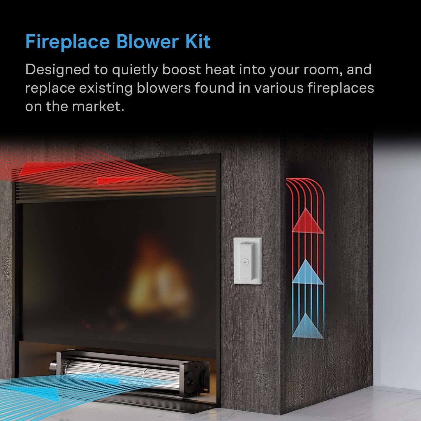 AC Infinity AIRBLAZE S10 Fireplace Blower 10" w/ Wireless Speed product image 2