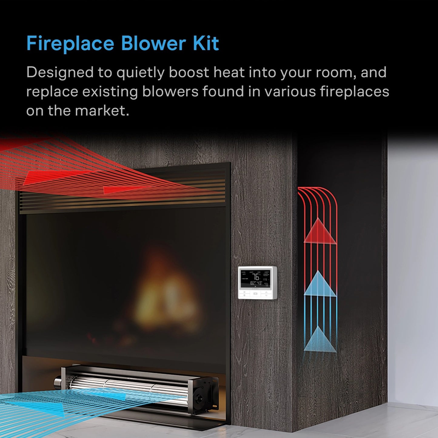 AC Infinity AIRBLAZE T10, Fireplace Blower 10" w/ Temperature Controller product image 2