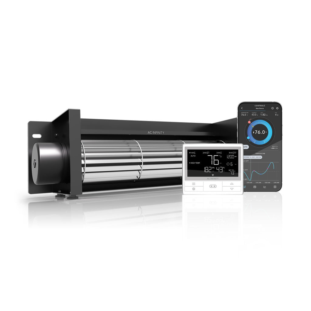 AC Infinity AIRBLAZE T12, Fireplace Blower 12" w/ Temperature Controller product image 1