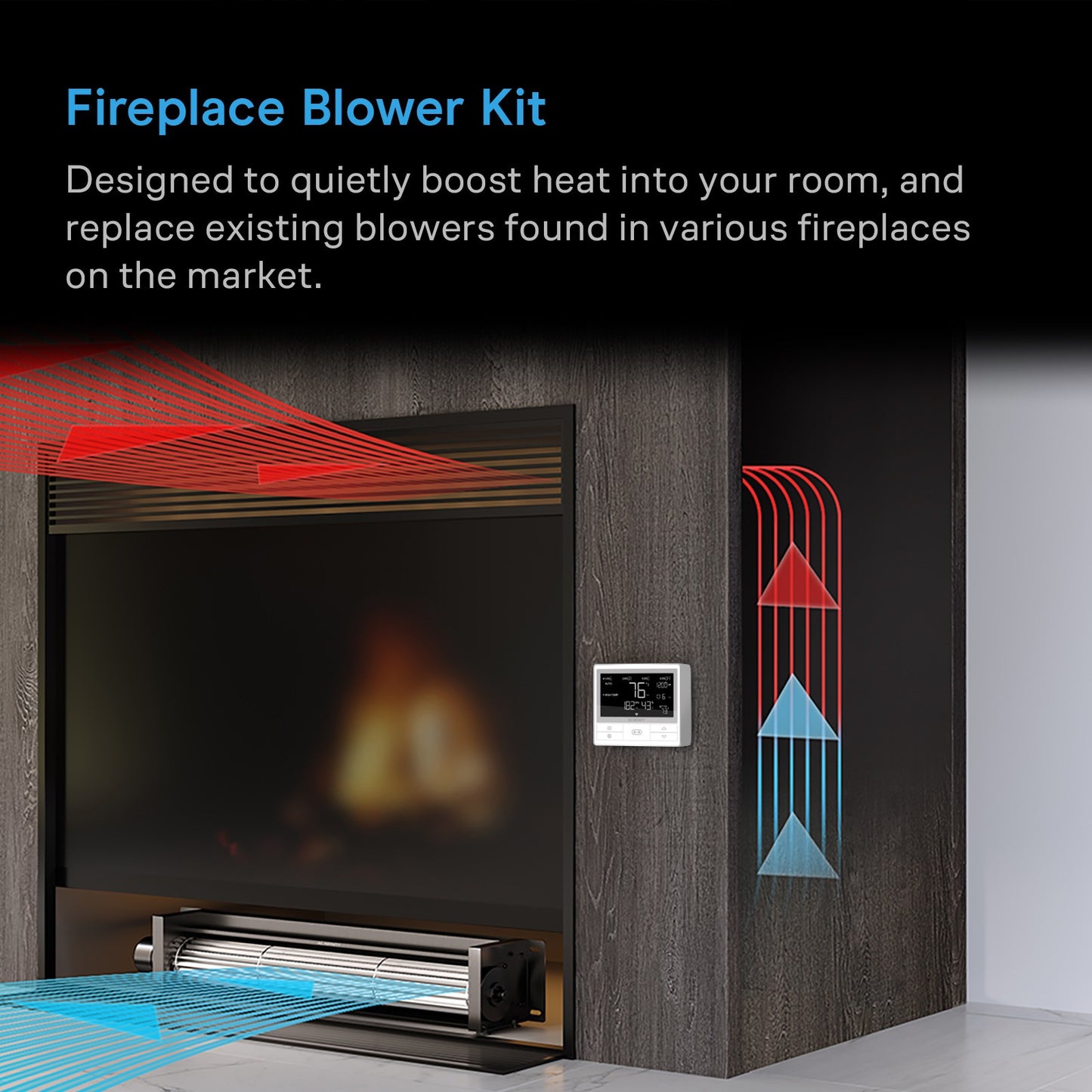AC Infinity AIRBLAZE T14, Fireplace Blower 14" w/ Temperature Controller product image 2