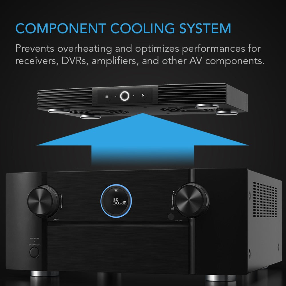 AC Infinity AIRCOM S6, AV Receiver Cooling Fan w/ Thermal Trigger, 12" Rear Exhaust product image 2