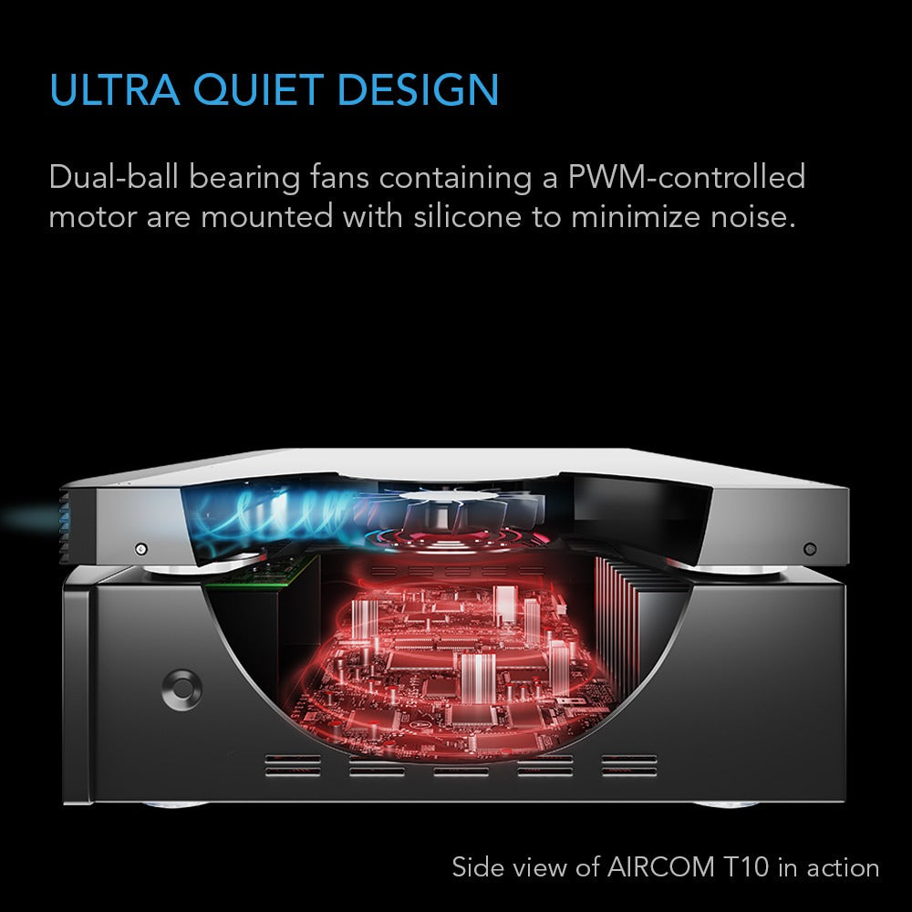 AC Infinity AIRCOM T10, AV Receiver Cooling Fan w/ LCD Temp Controller, 17" Front Exhaust product image 4
