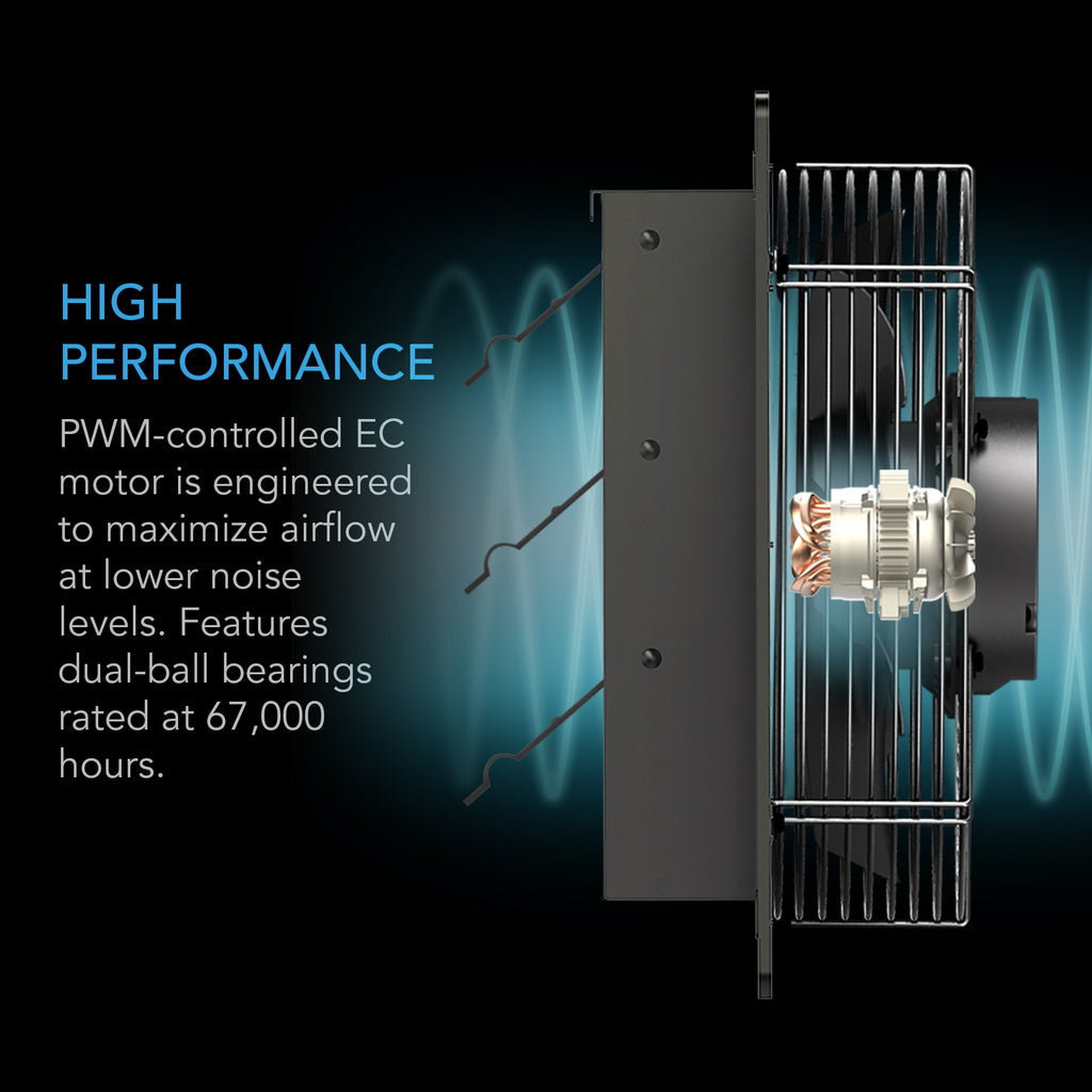 AC Infinity AIRLIFT S14 Shutter Exhaust Ventilation Fan 14" Speed product image 6