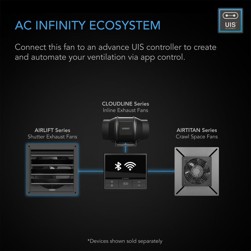 AC Infinity AIRLIFT S20 Shutter Exhaust Ventilation Fan 20" Speed product image 5