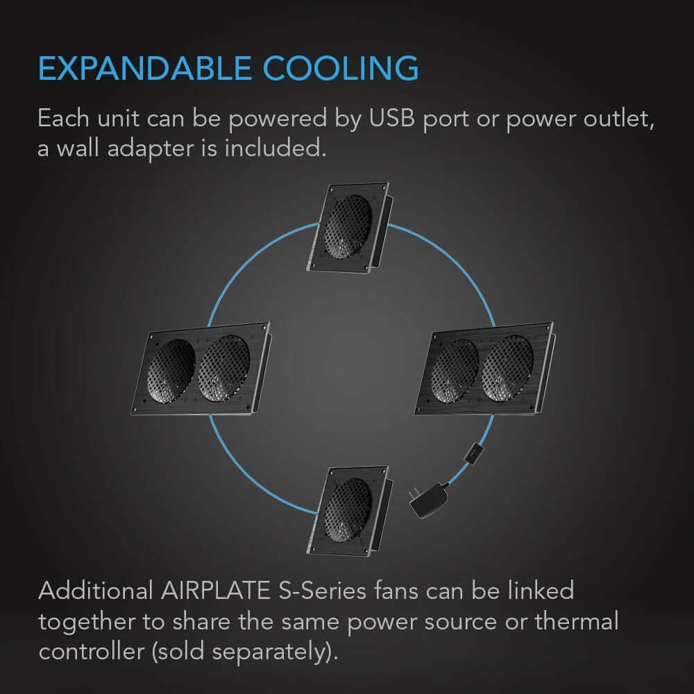 AC Infinity AIRPLATE S3 Quiet Cabinet Cooling Fan 6" w/ Speed product image 5