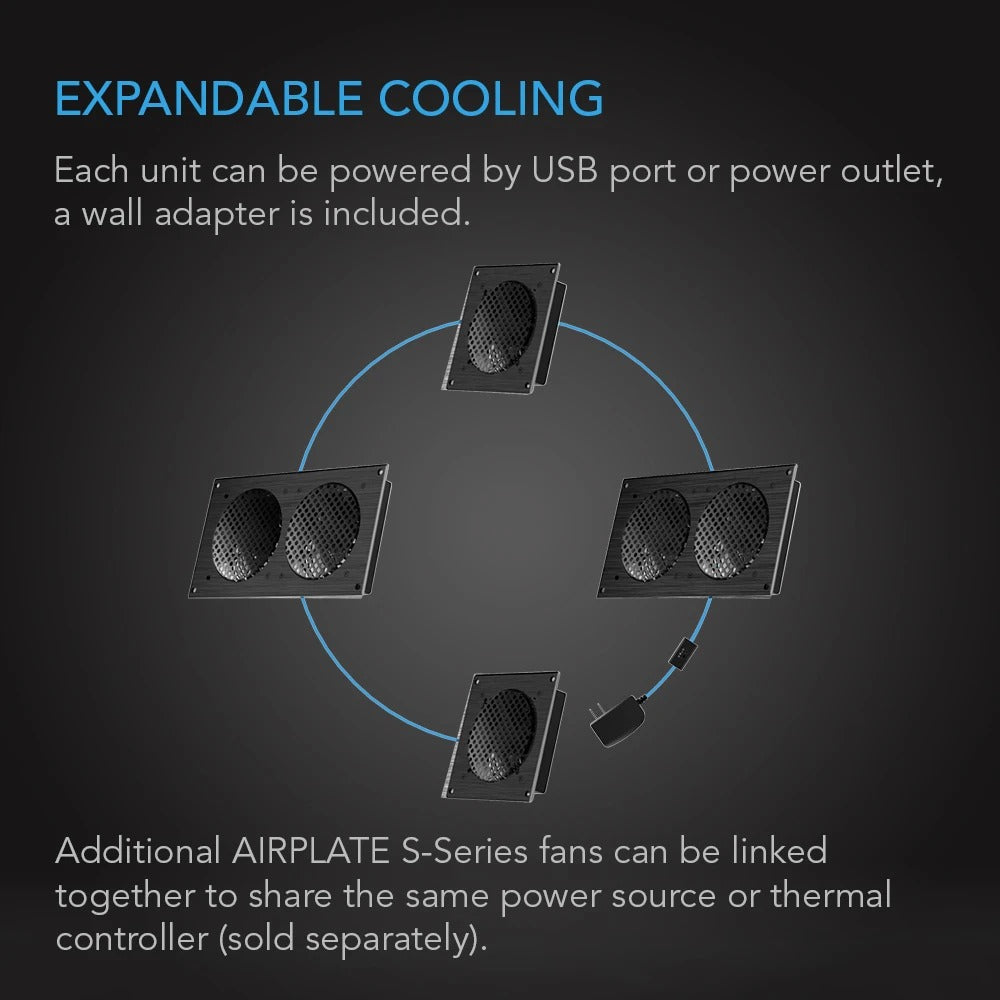 AC Infinity AIRPLATE S9, Quiet Cabinet Cooling Fan 18" w/ Speed Controller product image 5