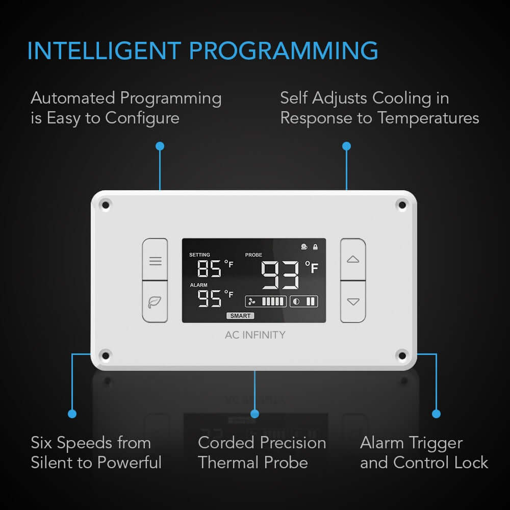 AC Infinity AIRPLATE T8 White Quiet Cabinet Cooling Fan Dual 6" product image 3