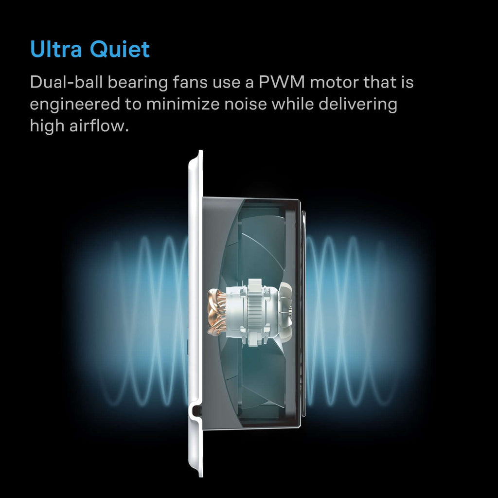 AC Infinity AIRTAP T6 Quiet Register Booster Fan System White product image 4