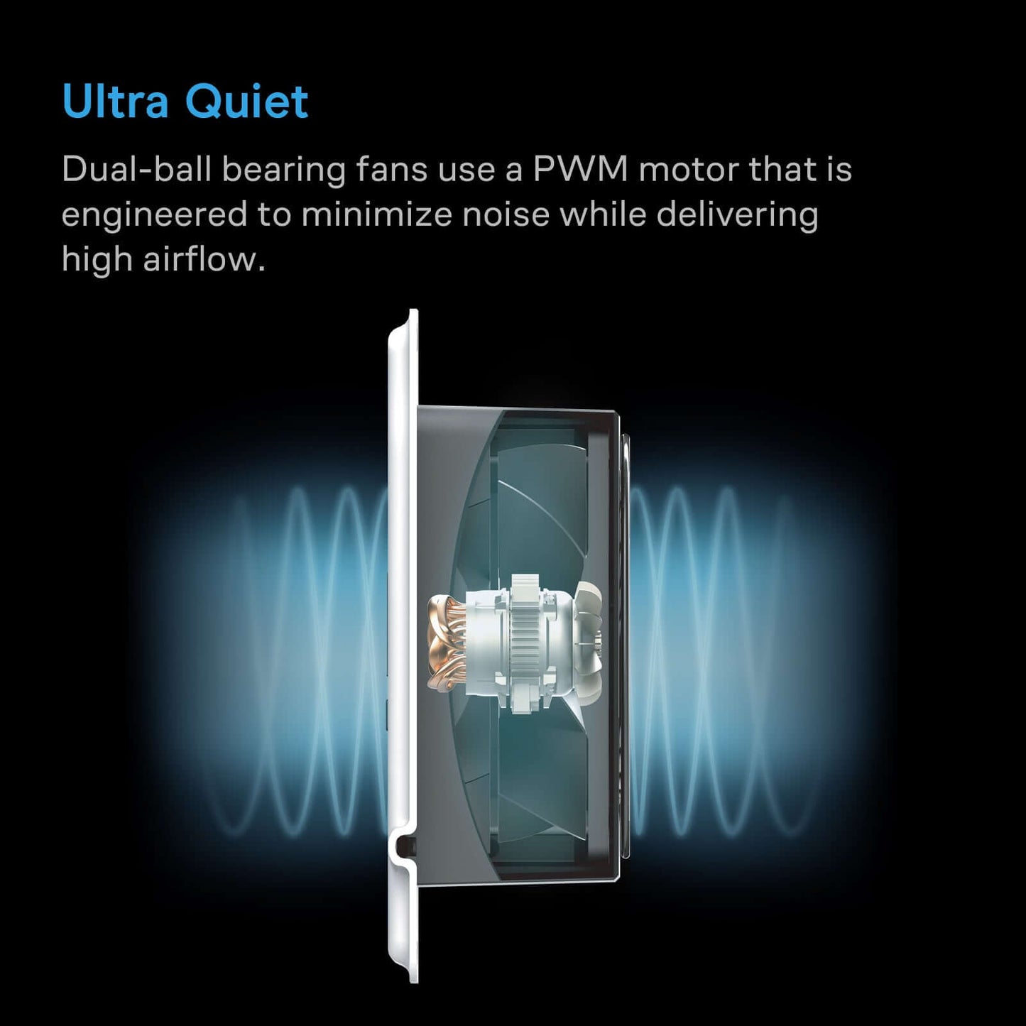 AC Infinity AIRTAP T6 Quiet Register Booster Fan System White product image 4
