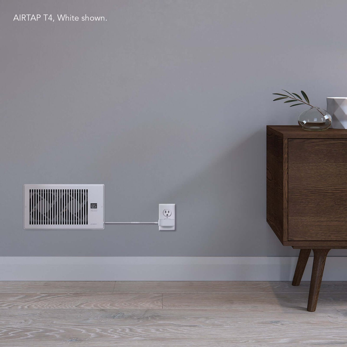 AC Infinity AIRTAP T6 Quiet Register Booster Fan System White product image 6