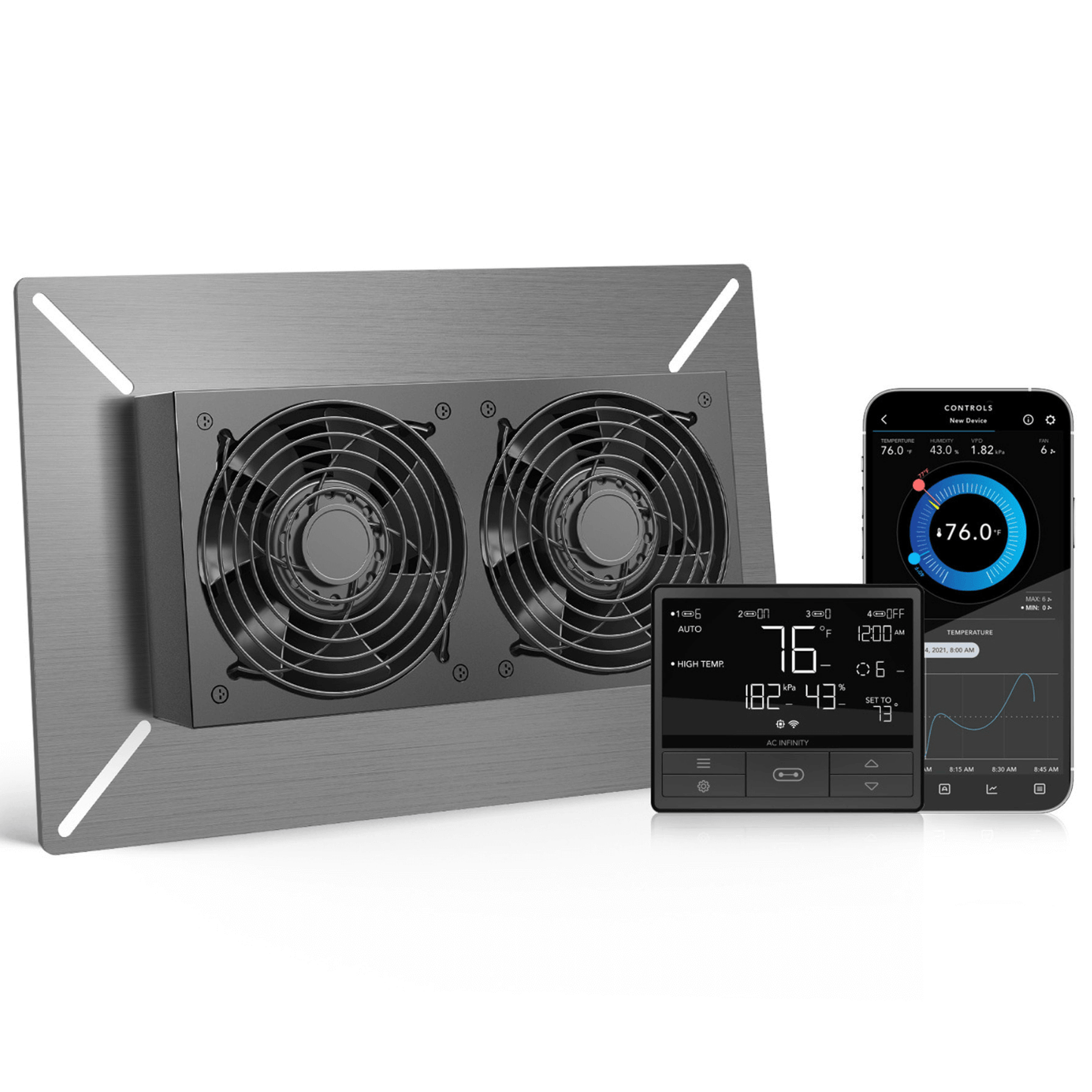 AC Infinity AIRTITAN T7, Crawlspace and Basement Ventilation Fan 12", WiFi-Integrated Controls, IP-55 Rated AC-ATT7 Climate Control