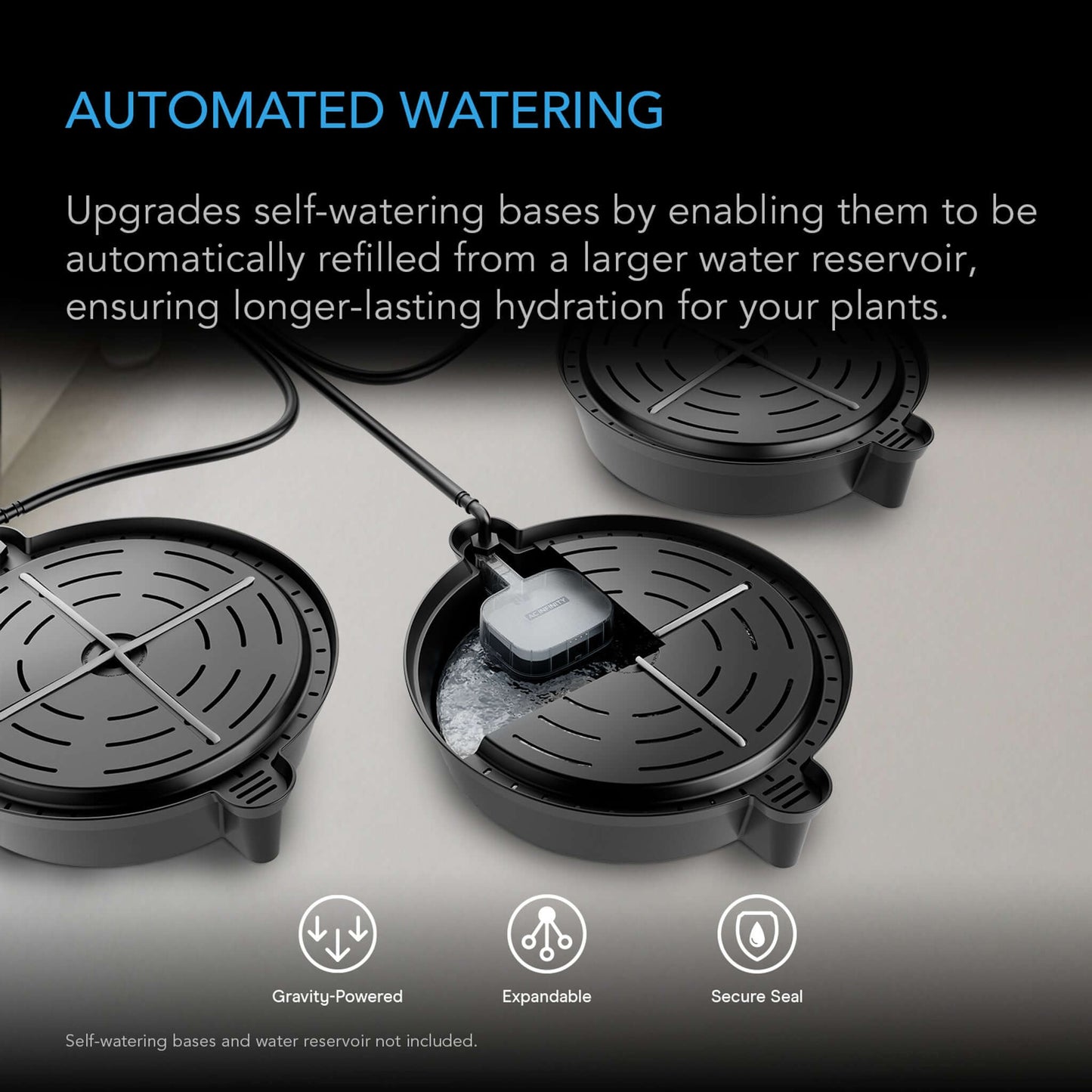 AC Infinity Auto-Fill Upgrade Valve Kit for Self-Watering Base, Enables Automatic Refills from Larger Reservoir, 4-Pack