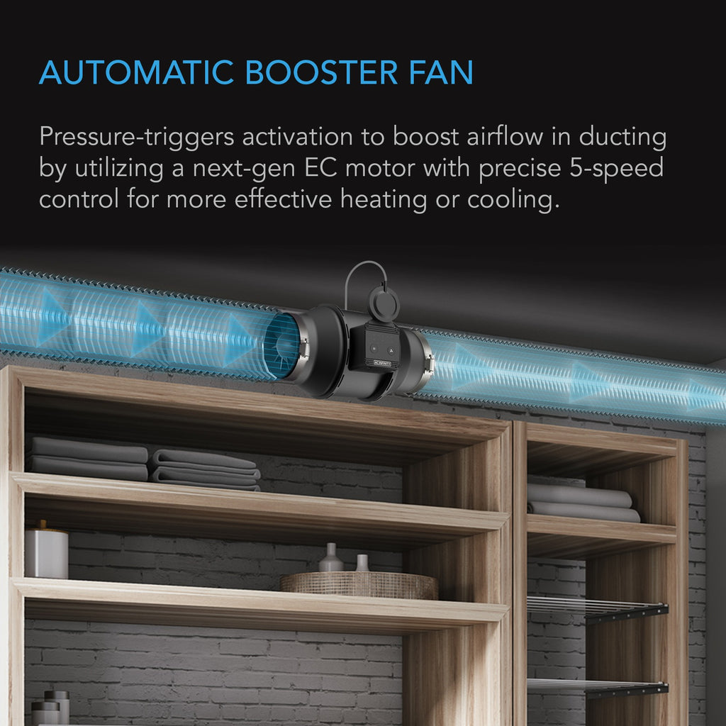 AC Infinity Automatic Booster Duct Fan Inline Fan w/ Pressure Switch product image 5