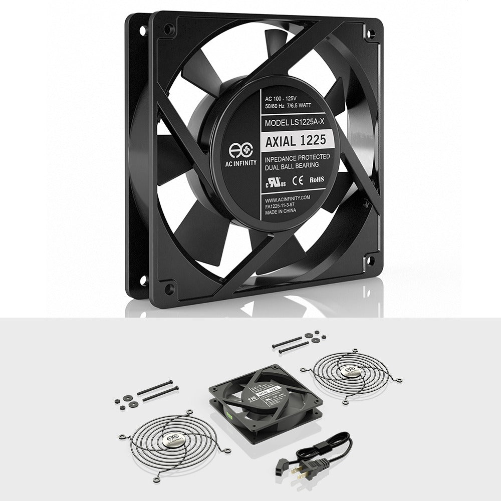 AC Infinity AXIAL 1225 Muffin 120V AC Cooling Fan 120mm x 120mm x 25mm product image 2