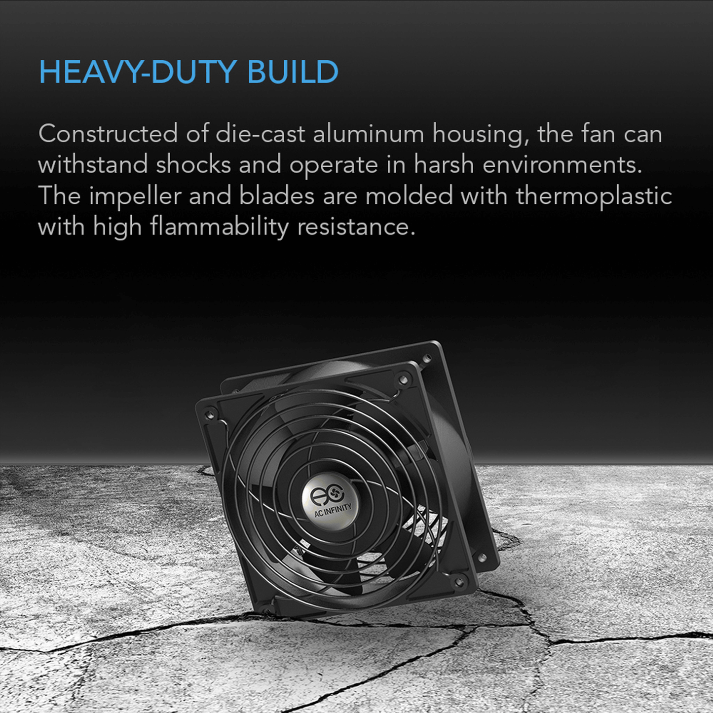 AC Infinity AXIAL 1238, Muffin 120V AC Cooling Fan, 120mm x 120mm x 38mm | HS1238A-X | Grow Tents Depot | Climate Control | 854759004181