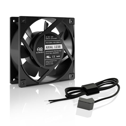 AC Infinity AXIAL 1238W 120V AC Muffin Fan w/ Wire-Leads Adapter 120mm product image 1