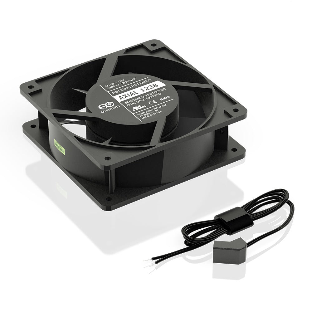 AC Infinity AXIAL 1238W 120V AC Muffin Fan w/ Wire-Leads Adapter 120mm product image 2