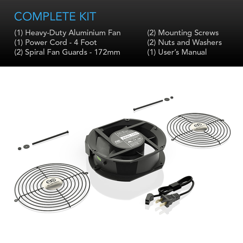 AC Infinity AXIAL 1751 Muffin 120V AC Cooling Fan 172mm x 150mm x 51mm product image 5