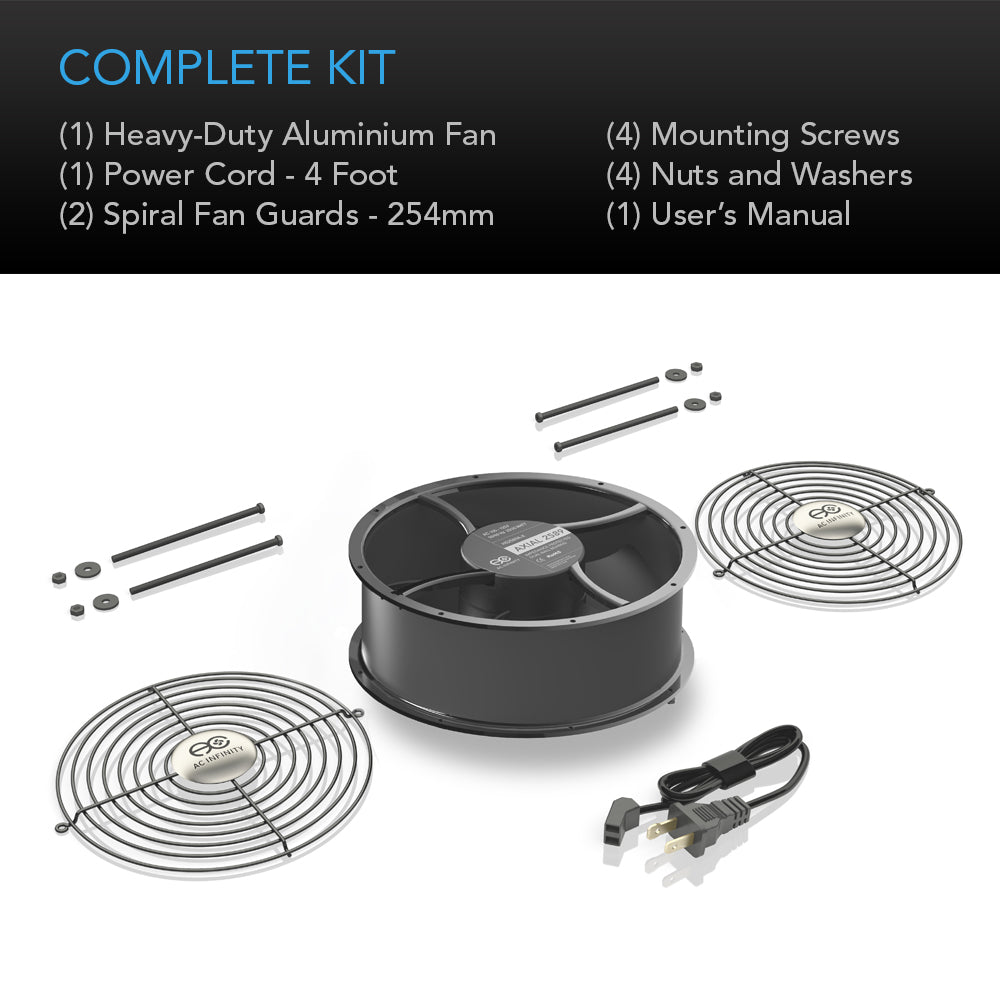AC Infinity AXIAL 2589 Muffin 120V AC Cooling Fan 10" 254mm x 89mm product image 5