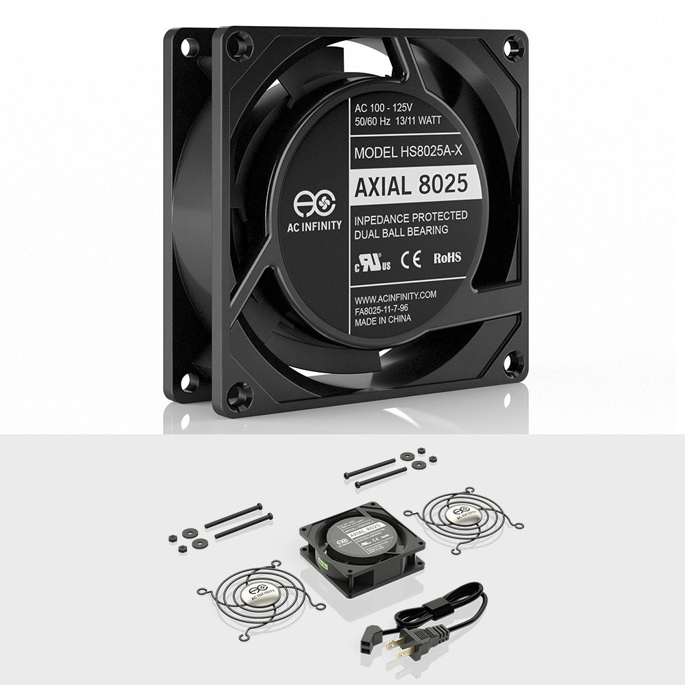 AC Infinity AXIAL 8025 Muffin 120V AC Cooling Fan 80mm x 80mm x 25mm product image 2