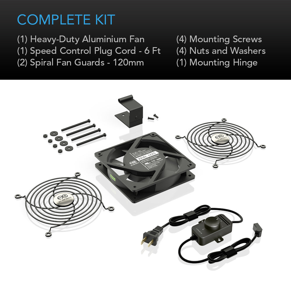 AC Infinity AXIAL S1225 Muffin 120V AC Cooling Fan 120mm x 120mm product image 5