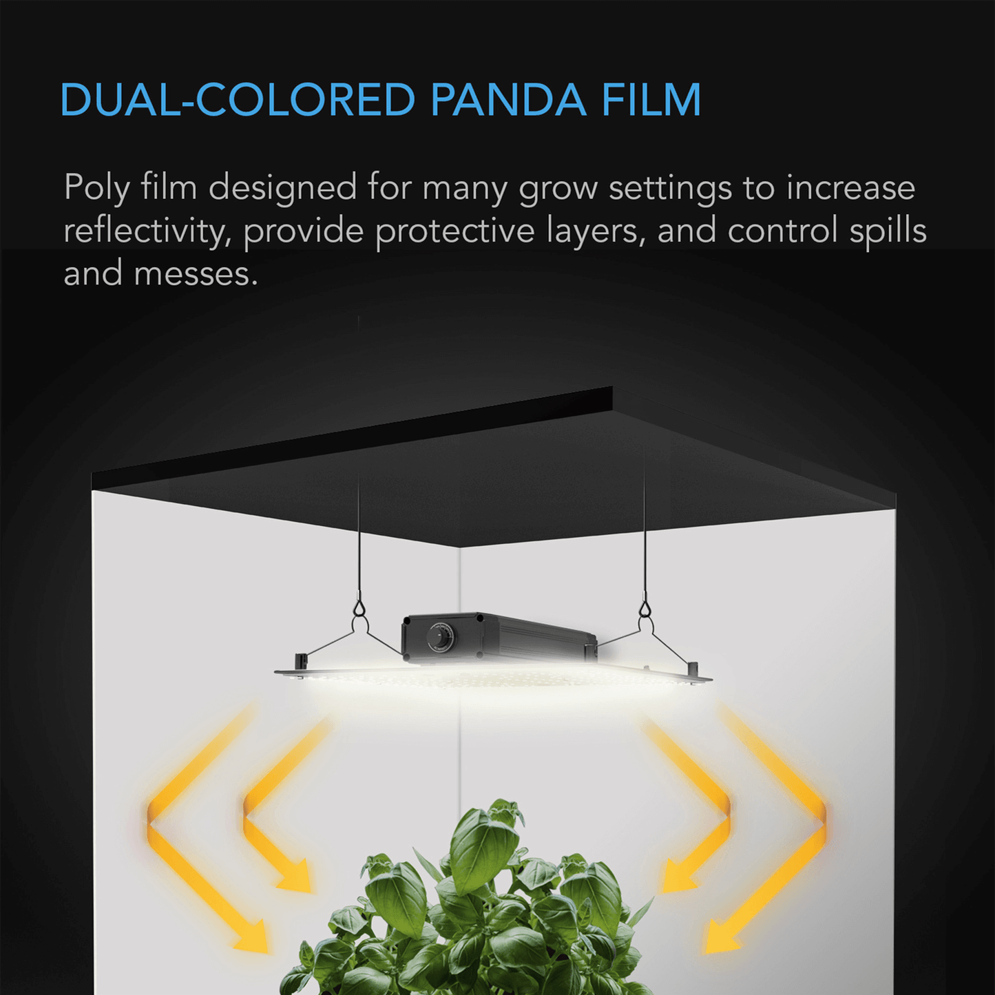 AC Infinity Black and White Panda Film, Waterproof Reflective Sheet, 10 x 10 ft. | AC-PFA10 | Grow Tents Depot | Grow Tents | 819137023222