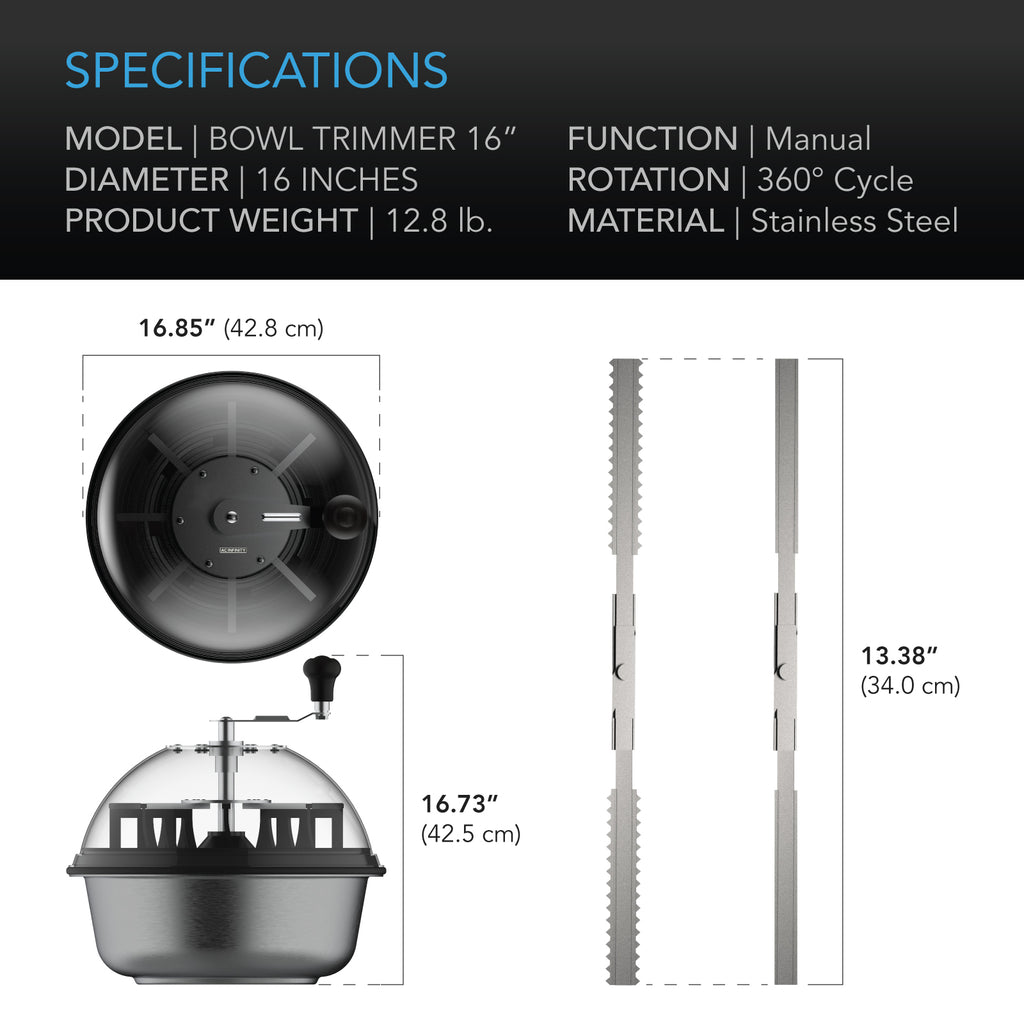AC Infinity Bud Bowl Trimmer Twist Spin Cut w/ Clear Visibility Dome product image 6