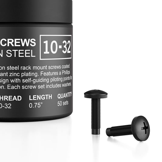 AC Infinity Carbon Steel Rack Screws 50-Piece Set, 10/32 product image 1
