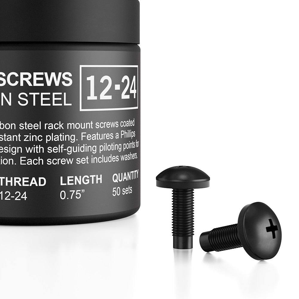AC Infinity Carbon Steel Rack Screws 50-Piece Set, 12/24 product image 1